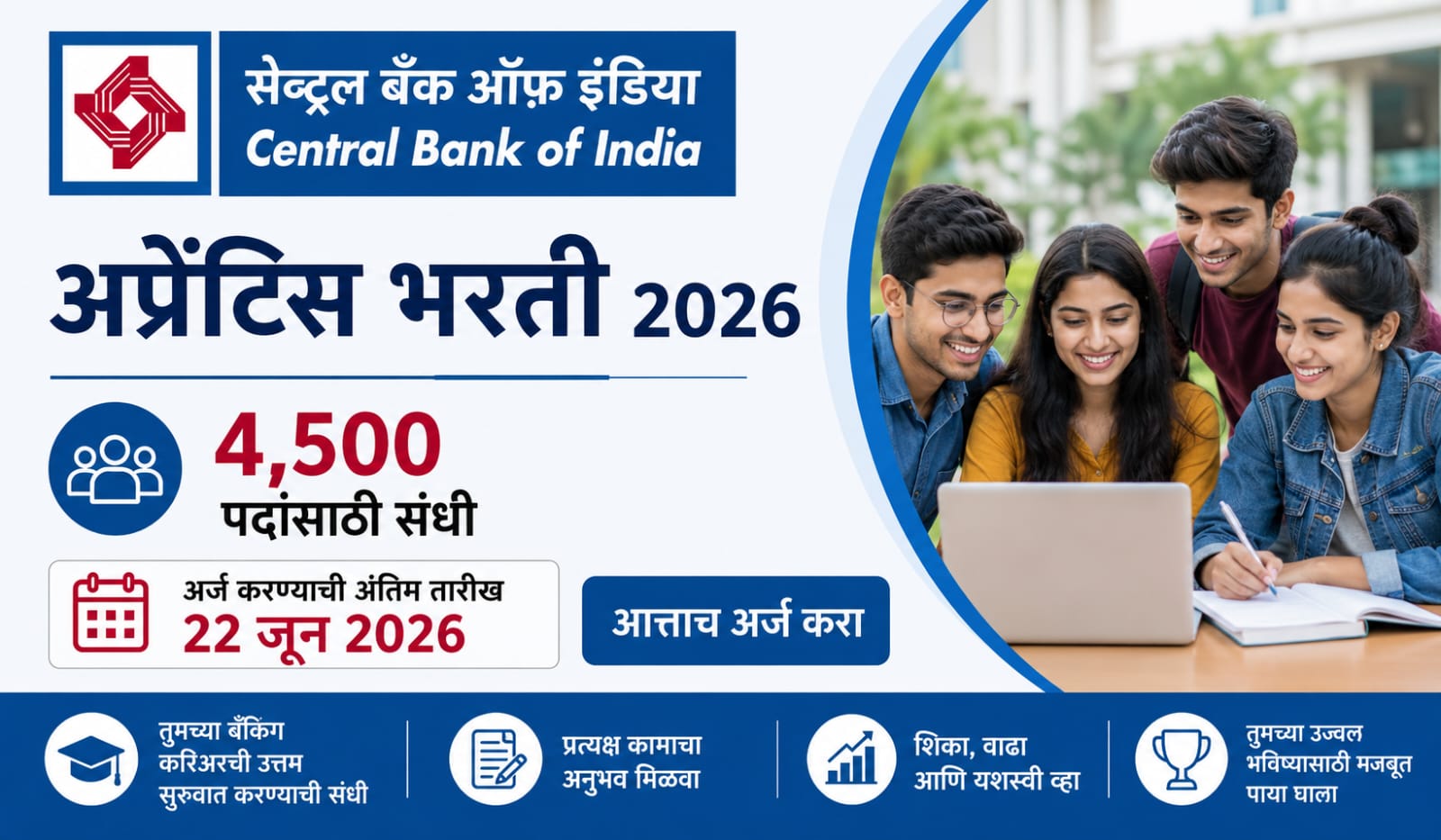 Central Bank of India Apprentice Bharti 2026