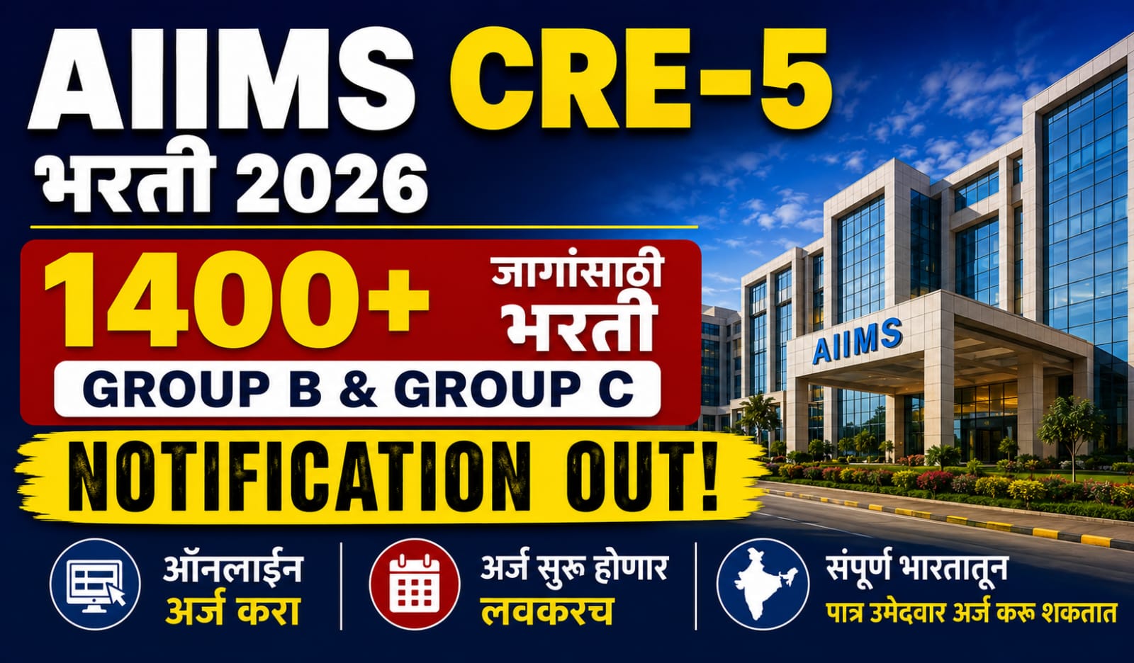 AIIMS CRE Bharti 2026