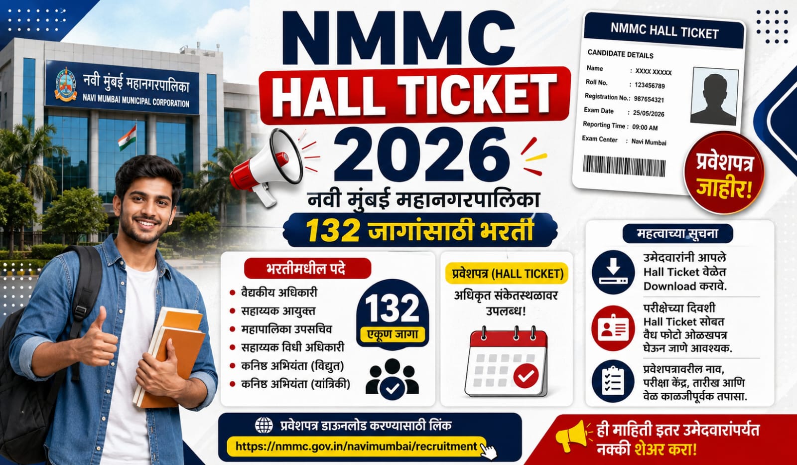 NMMC Hall Ticket 2026