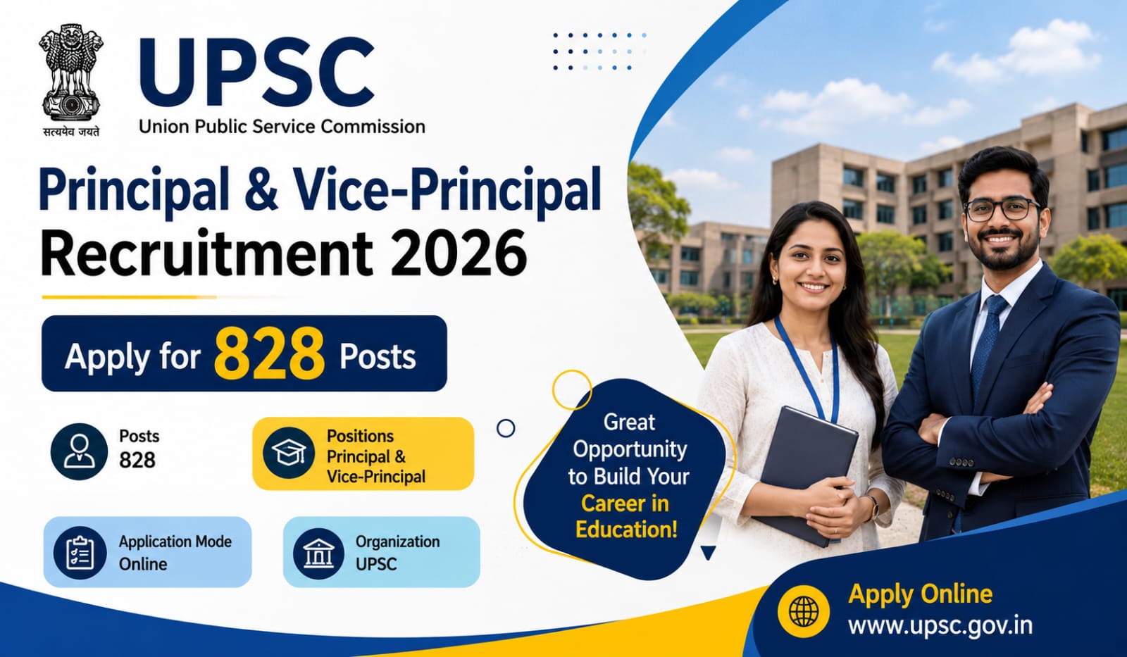 UPSC Principal Vice-Principal Bharti 2026