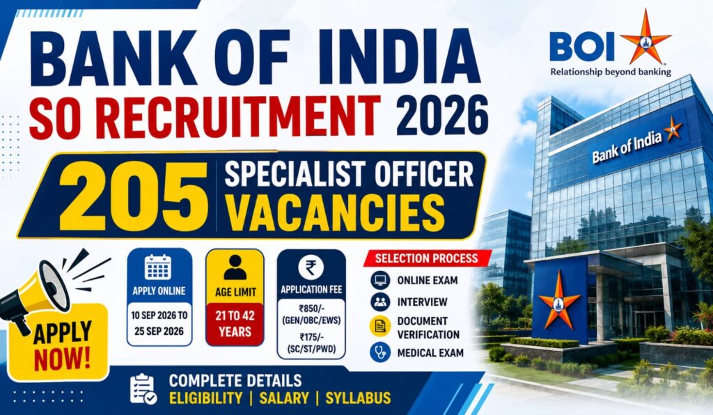 Bank of India Bharti 2026